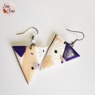 Minđuše Purple triangle